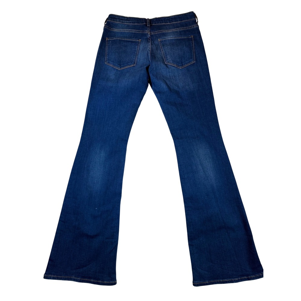 ZARA WOMAN Premium Denim Collection Flare Jeans Dark Wash Size 10 - Picture 2 of 6